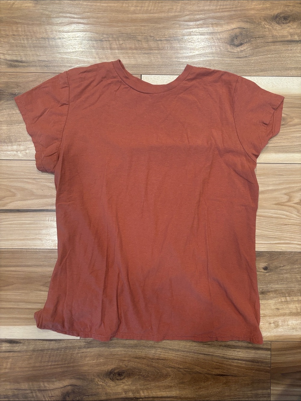 BDG Short Sleeve Crewneck Tee in Rust Orange